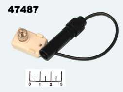 Переходник TV штекер угол/FM гнездо пластик