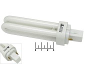 Лампа люминесцентная 13W G24D 2700К белый теплый 2 контакта