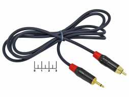 Шнур 1RCA-AUD 3.5 моно 1.5м
