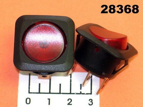 Выключатель 12/25 R13-203B красный 3 контакта