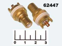 Разъем RCA гнездо в панель под гайку gold