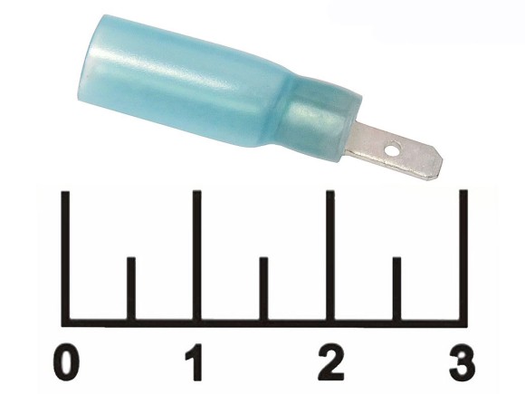Клемма ножевая штекер 2.8мм синяя термоусадочная (MDD2-110(8))