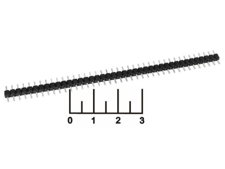 Разъем PLS-40 штекер шаг 2.54мм высота 8.5мм черный