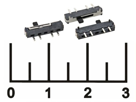Микропереключатель движковый 3-х позиционный 4 контакта CCB030 (№70/S1435)