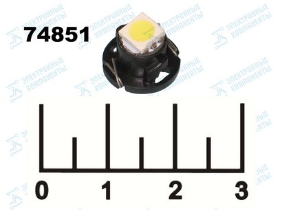 Лампа светодиодная салонная 12V T4.7 1LED белая 12lm 140гр (5050)