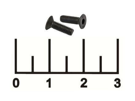 Винт М3*10мм с внутренним шестигранником 2мм потай черный (1 штука)