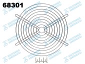 Решетка для вентилятора 165*165мм (ZW150-10YP)