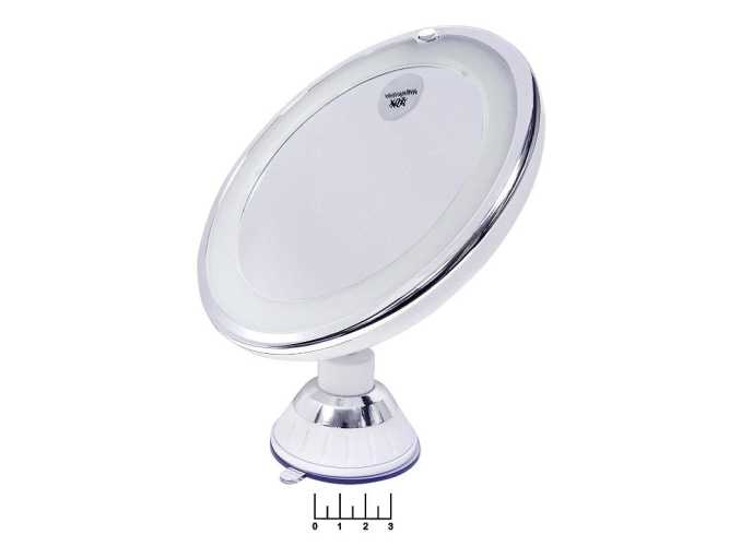 Зеркало с увеличением 10* с подсветкой на присоске YJ-1361