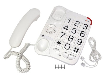 Телефон проводной Texet TX-201 (белый)