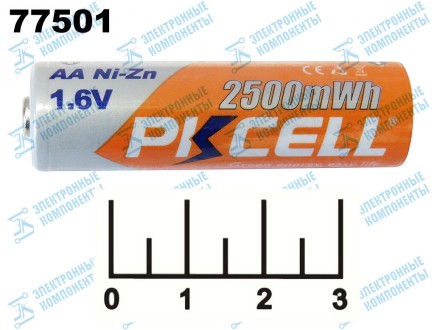 Аккумулятор AA 1.6V 2.5A Pkcell Ni-Zn