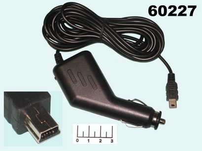 Автомобильное зарядное устройство mini USB 5V 1.5A 3м