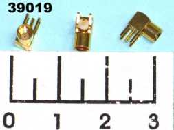 Разъем MMCX-JR гнездо угол gold на плату