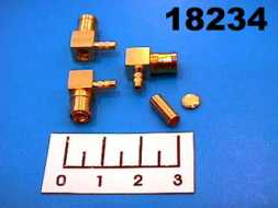 Разъем SMB штекер обжимной угол gold (904)