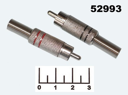 Разъем RCA штекер металл пайка (1-208) (7-0230)