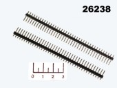Разъем PLS-40 штекер шаг 2.54мм высота 11.2мм черный