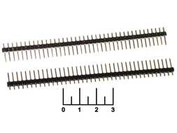 Разъем PLS-40 штекер шаг 2.54мм высота 11.2мм черный