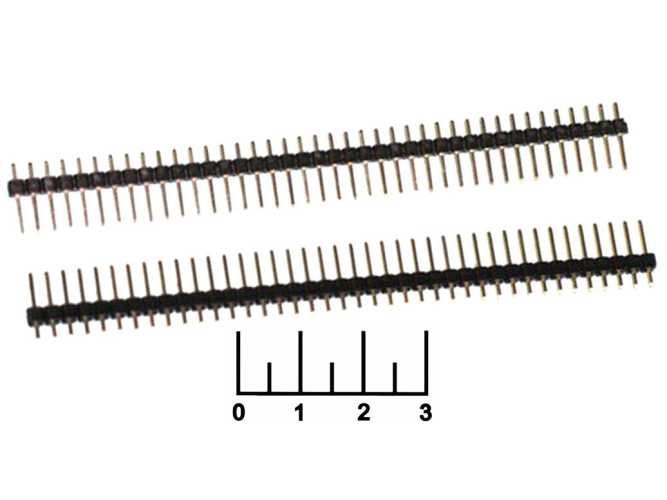 Разъем PLS-40 штекер шаг 2.54мм высота 11.2мм черный