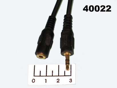 Шнур AUD 3.5-AUD 3.5 гнездо стерео 0.5м gold пластик (3-0016G)
