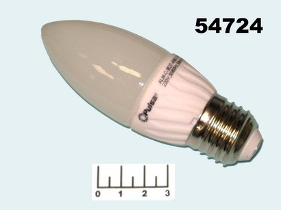 Лампа светодиодная 220V 3W E27 4000K белый свеча матовая Pulsar