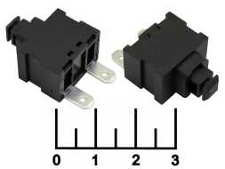 Кнопка 250/12 250V 12A с фиксацией 2 контакта для пылесоса PBS2-7 (36-0215) CY02E-T