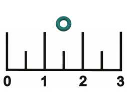Кольцо уплотнительное силиконовое 2*1мм (4*1) зеленое маслостойкое кислотостойкое