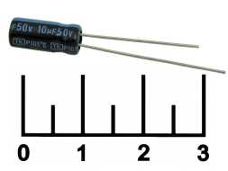 Конденсатор электролитический ECAP 10 мкФ 50В 10/50V 0511 105C (TK)