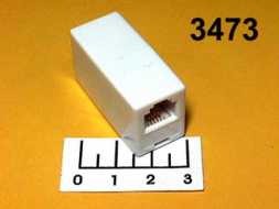 Переходник телефонный 2 гнезда 6P4С линейный