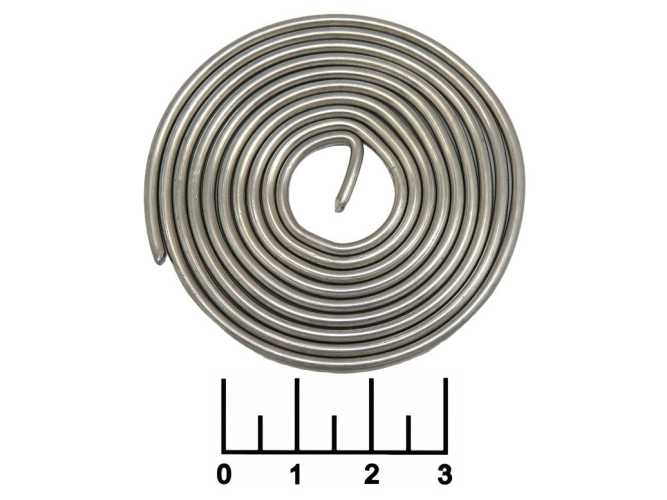 Припой ПОССУ 18-2 2мм 1м с канифолью спираль