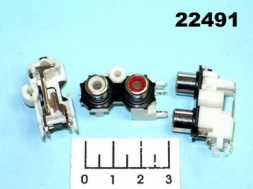 Разъем RCA 2 гнезда на плату (RCA-209)