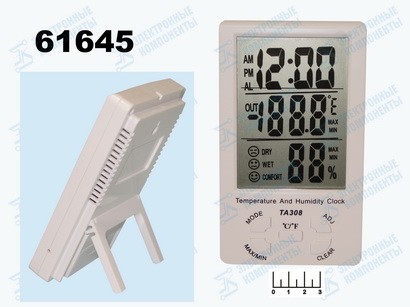 Термометр-гигрометр электронный TA-308