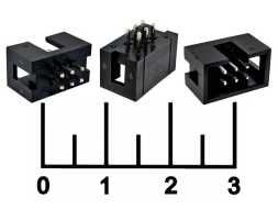 Разъем 6pin штекер на плату шаг 2.54мм BH-06 2*3