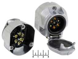 Разъем 7pin гнездо на корпус (для прицепа) AIRLINE ATE-05