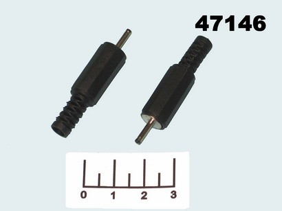 Разъем питания штекер 2.0*0.5мм 9мм на кабель (7-0026F)