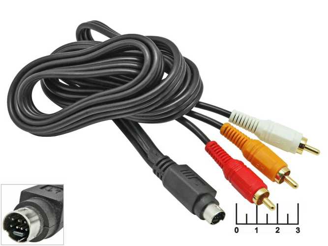Шнур для видеокамеры 3RCA-mini DIN 7pin Canada