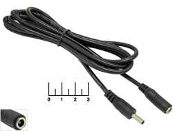 Шнур питания 3.5*1.4-3.5*1.4 гнездо 1.5м (черный)