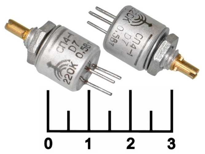 Резистор подстроечный 220 кОм 0.5W СП4-1-0.5 (+41)