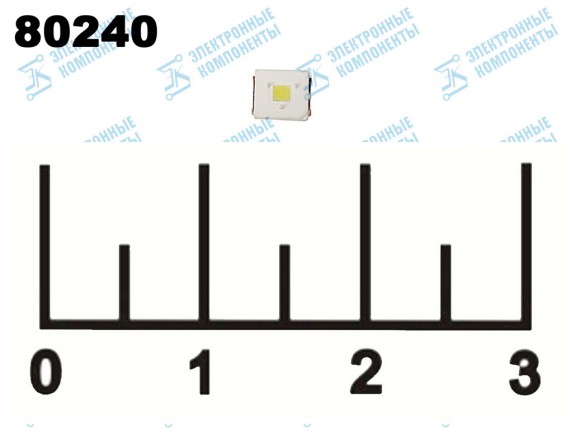 Светодиод LED 1W 3V 110lm 10000K 3535 SMD (бол.конт+)