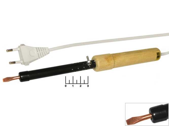 Паяльник 220V 40W ПД-40 с деревянной ручкой