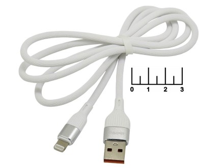 Шнур USB-Lightning 1м silicon Smartbuy S72 (быстрая зарядка) (белый)
