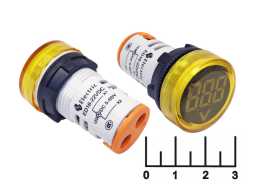 Вольтметр 5-60VDC ED16-22VD желтый 22м (28мм)
