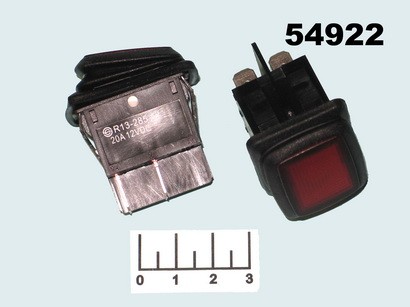 Выключатель 12/20 R13-285A8 красный 4 контакта