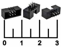 Разъем 6pin штекер на плату шаг 2мм BH2-06 2*3