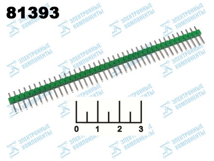 Разъем PLS-40 штекер шаг 2.54мм зеленый