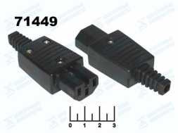 Разъем питания 3pin гнездо C15 на кабель (18-0104)