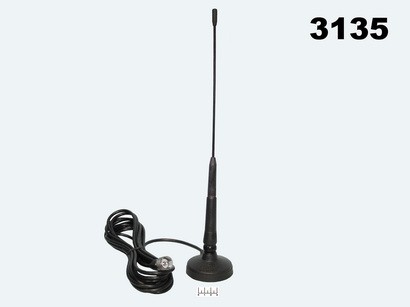 Антенна к радиостанции автомобильная 27 MHz Sirio Cellular-33 на магните