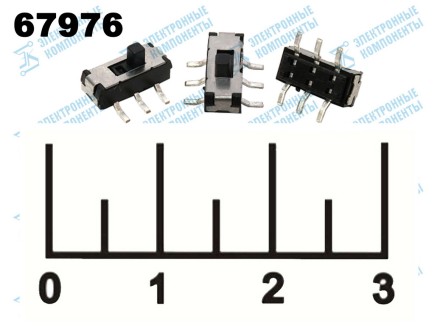Микропереключатель движковый 2-х позиционный 6 контактов DIP YT2024Y/MSS22D18/CB-004 №10 (S0149)