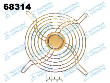 Решетка для вентилятора 185*185мм (ZW140-6QTH-T) gold