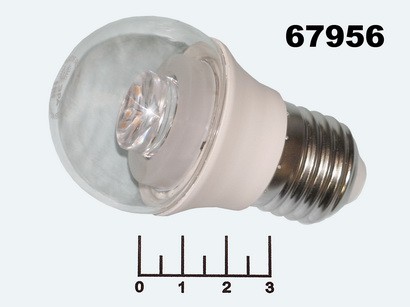 Лампа светодиодная 220V 7W E27 4200K белый шар G45 прозрачная с линзой Эра (45*87) (600lm)
