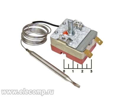 Терморегулятор капиллярный 16A (+30...+90C) 100342