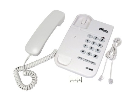 Телефон проводной Ritmix RT-320 (белый)